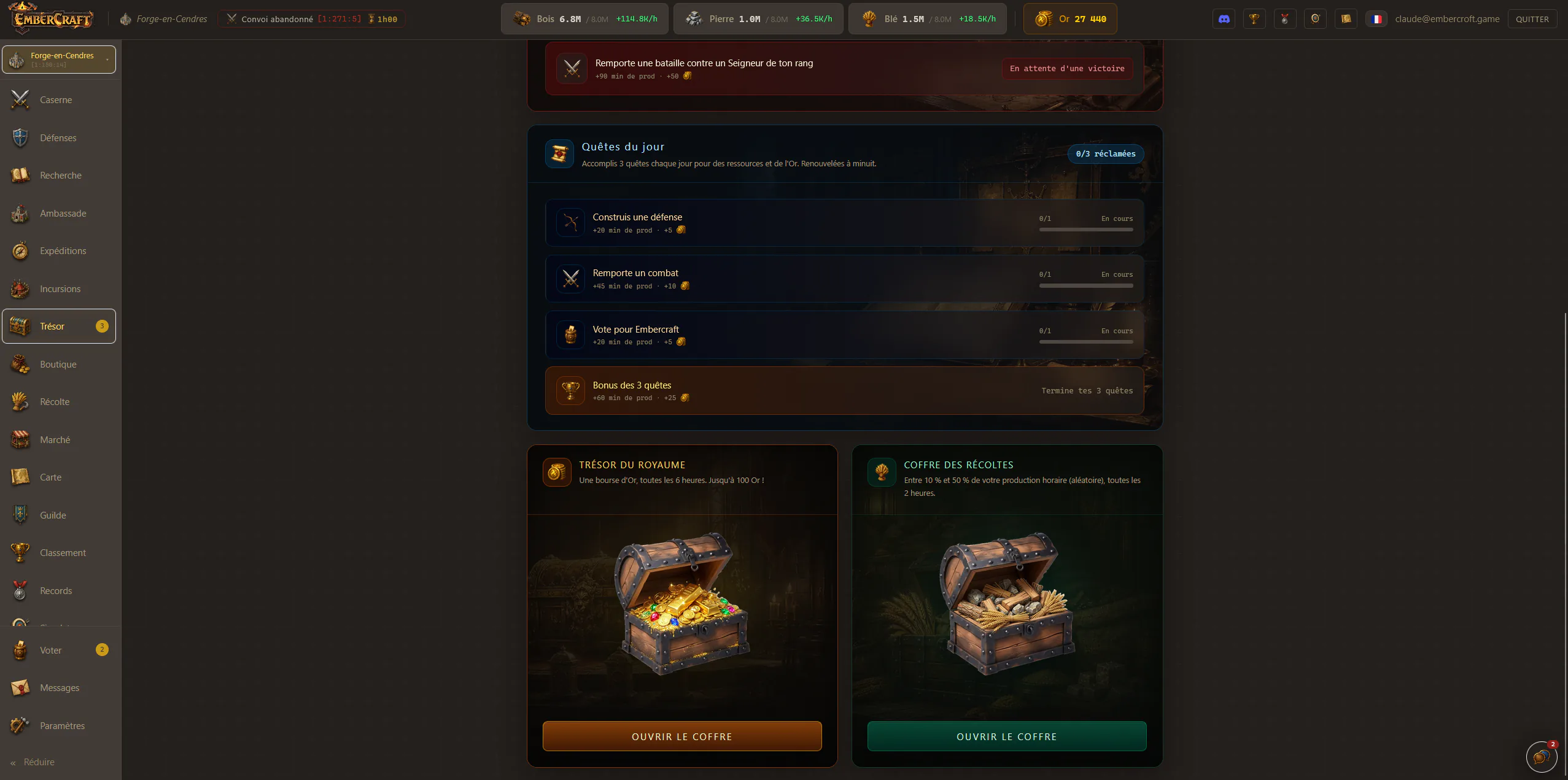Return for new rewards